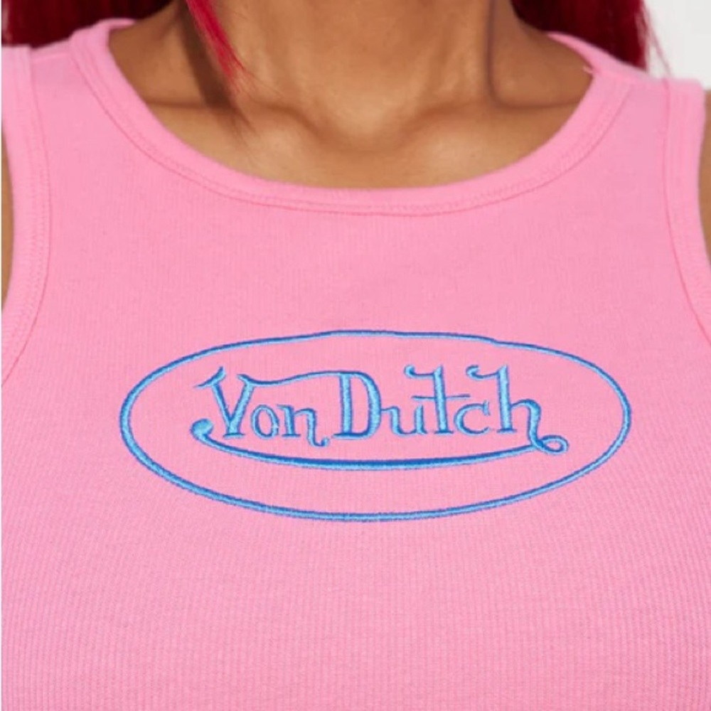 ‼️SOLD‼️Von Dutch Timeless Pink Tank Top - Picture 4 of 5
